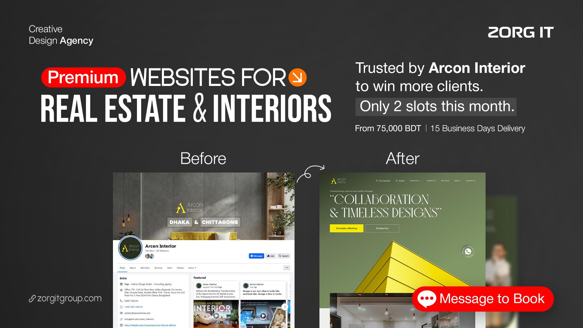 Premium website redesign for real estate company in UAE